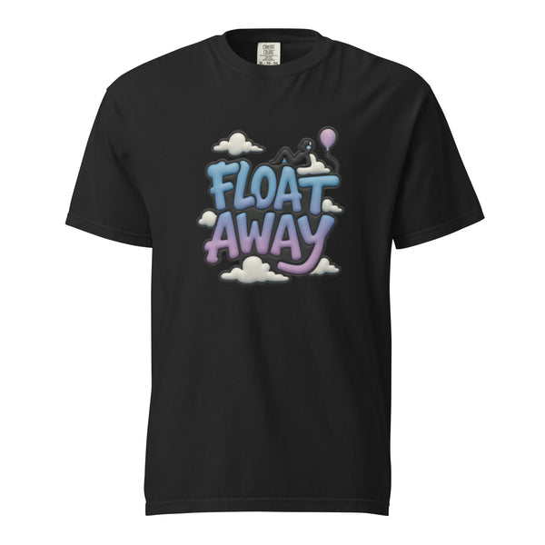 Black t-shirt featuring graphic design, symbolizing a calm detachment and free-flowing mindset — modern streetwear design from Guardfashions.com.
